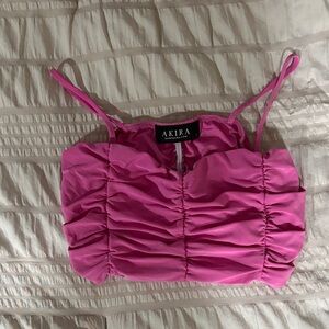 AKIRA Fuchsia Ruched Camisole
